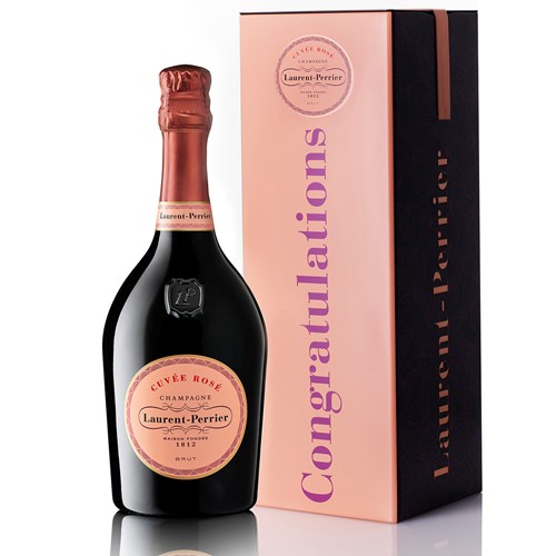 Laurent-Perrier Cuvée Rosé Congratulations Gift Tin – Perfect Birthday Champagne Gift